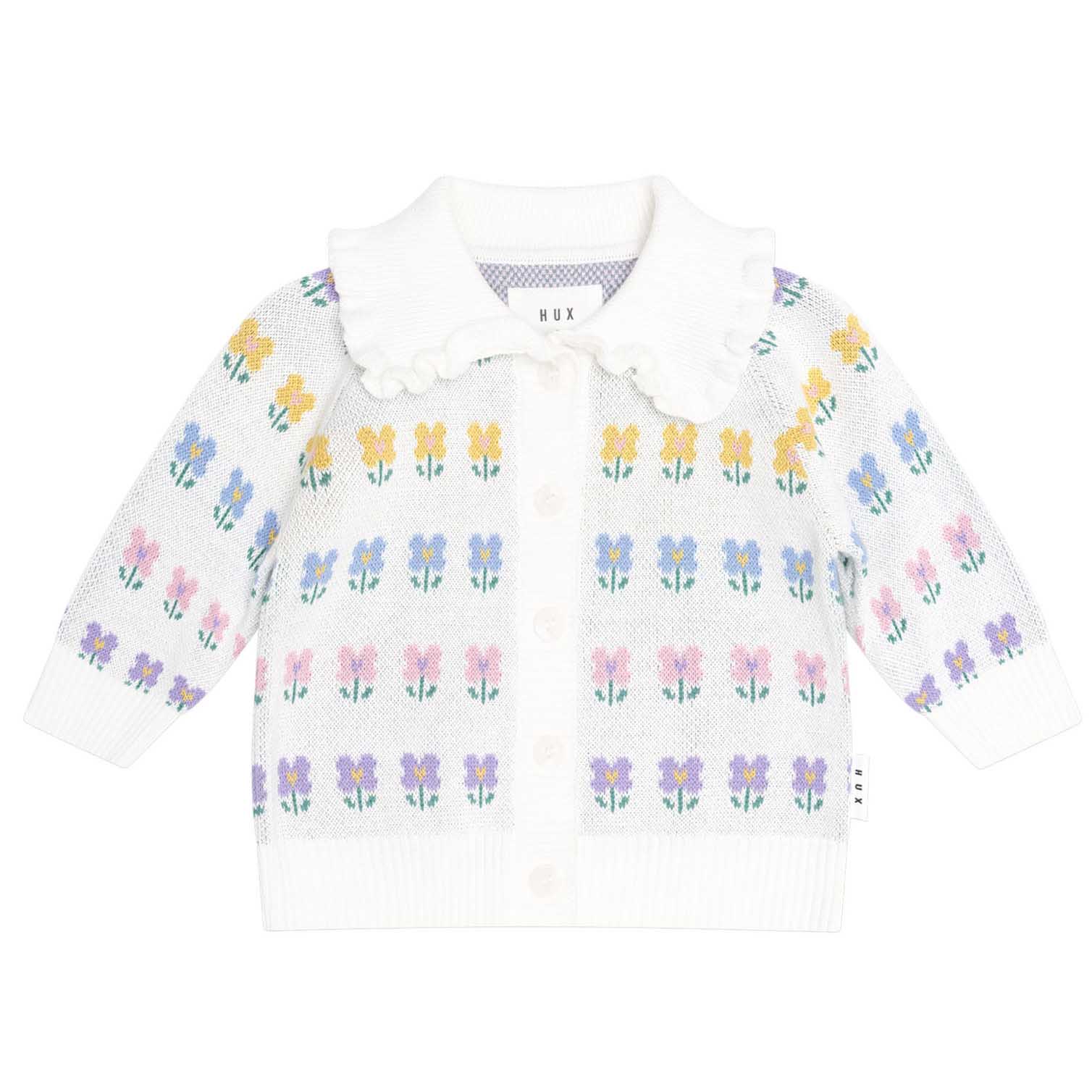Huxbaby Flower Fields Collar Cardi 3M-2Y
